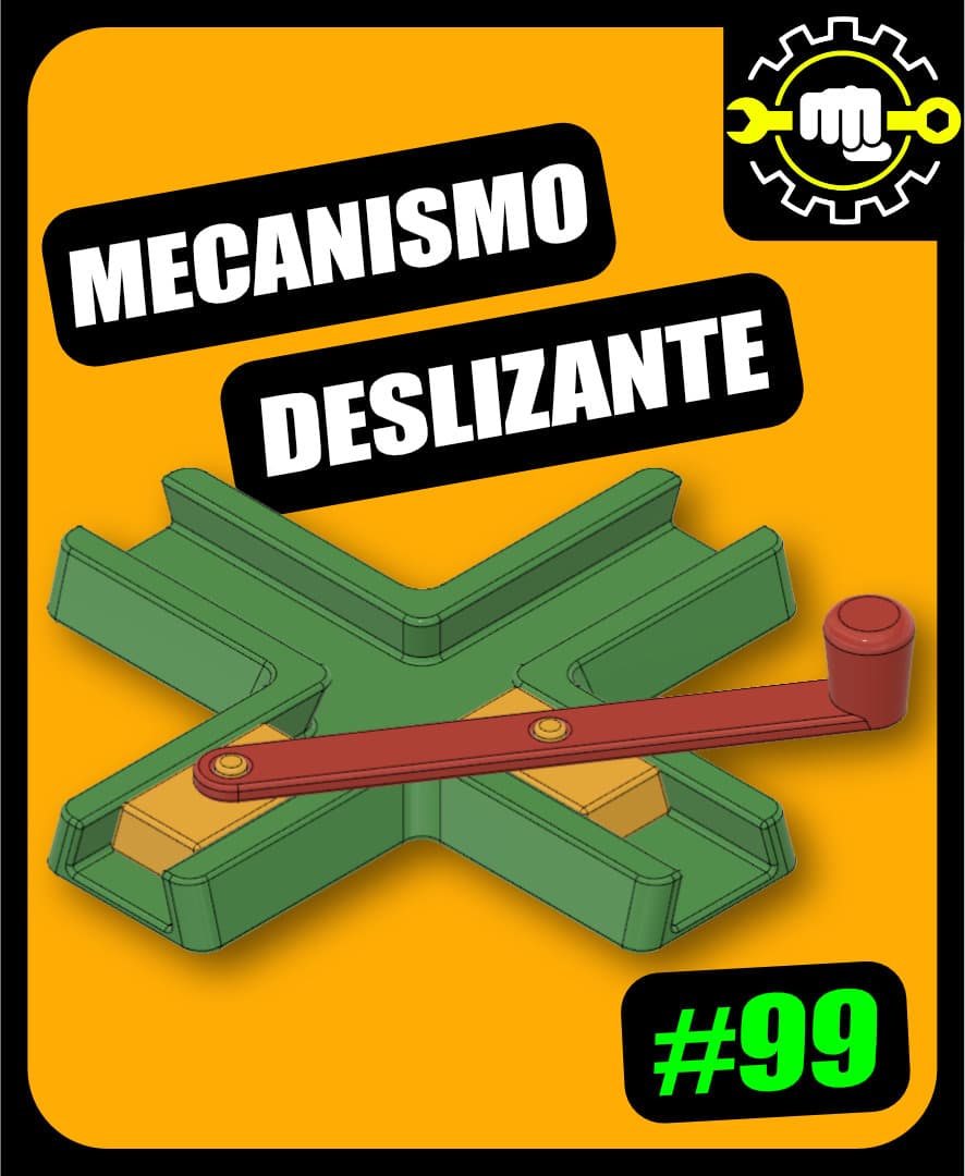 #99 Mecanismo Deslizante + EBook Desenho Técnico 3d model