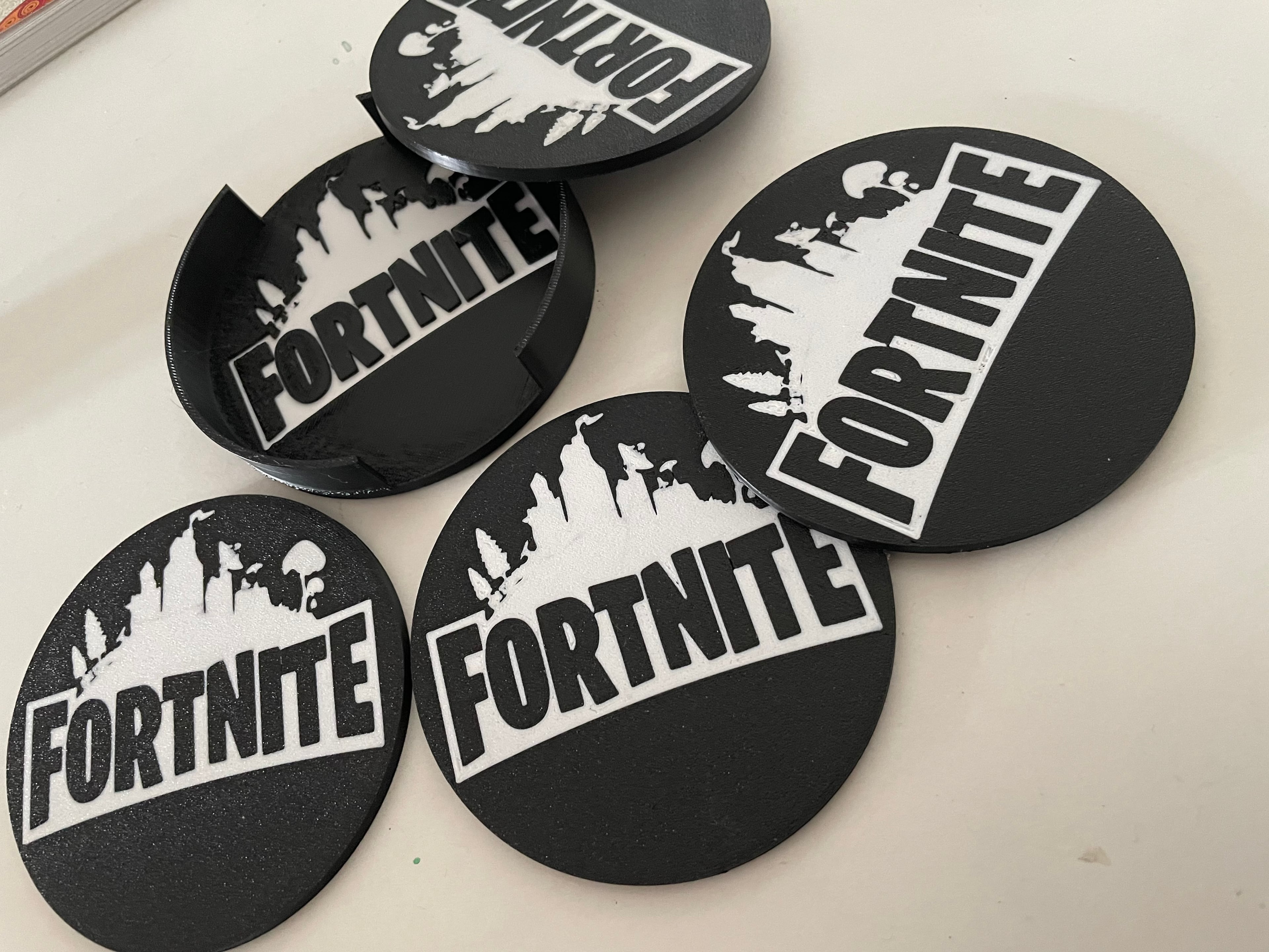 Fortnite glass coaster 3d model