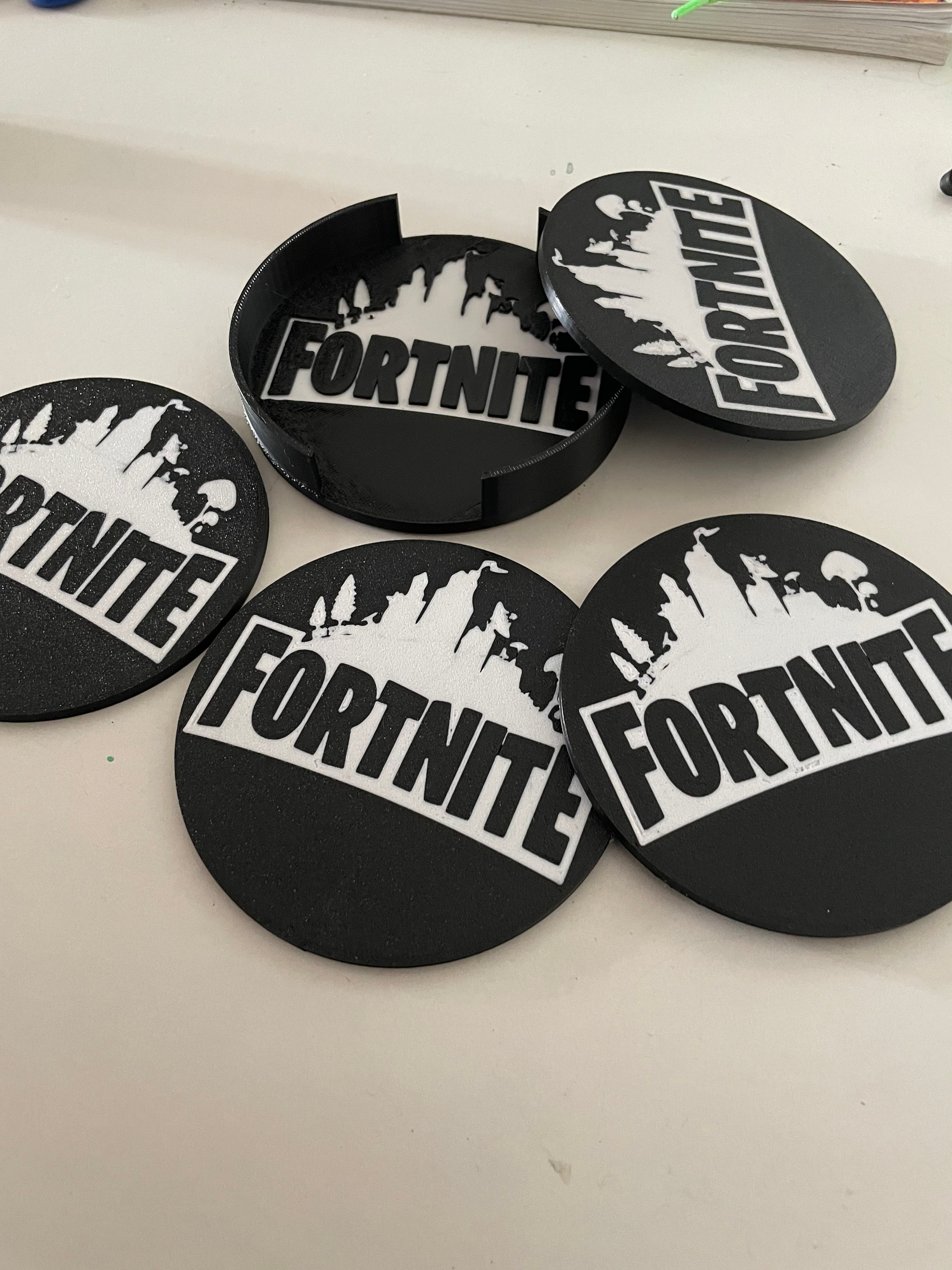 Fortnite glass coaster 3d model