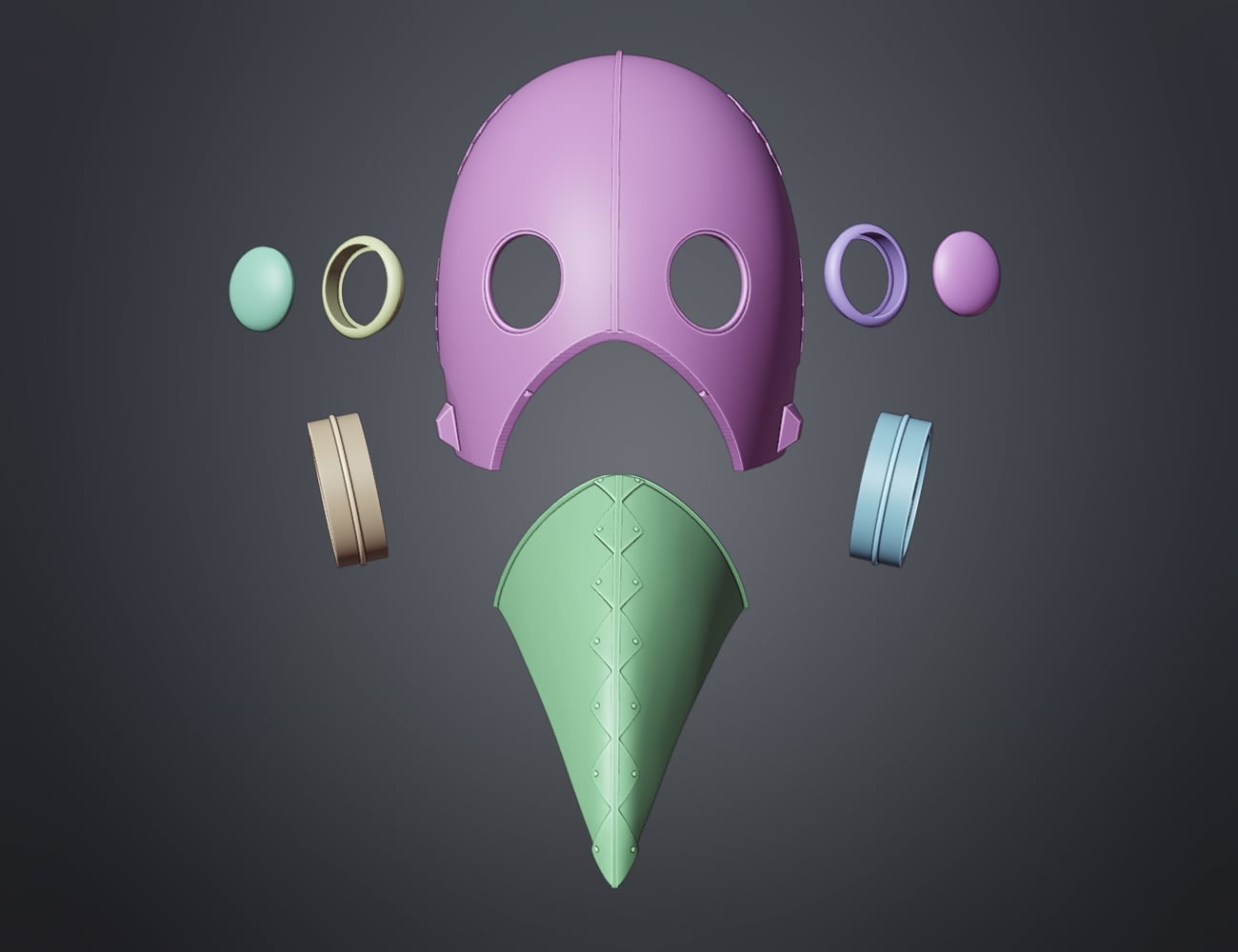 Galgali Fiend Mask - Chainsaw Man 3d model