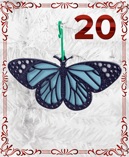 Butterfly Ornament - Christmas Day 20 3d model