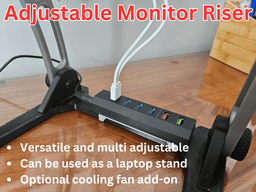 MULTI-ADJUSTABLE LAPTOP STAND WITH DUAL COOLING FANS 3d model
