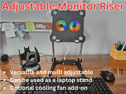 MULTI-ADJUSTABLE LAPTOP STAND WITH DUAL COOLING FANS 3d model