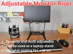 MULTI-ADJUSTABLE LAPTOP STAND WITH DUAL COOLING FANS 3d model