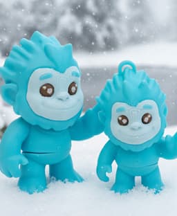 Cute Yeti Flexi and KeyChain Toy 3d model
