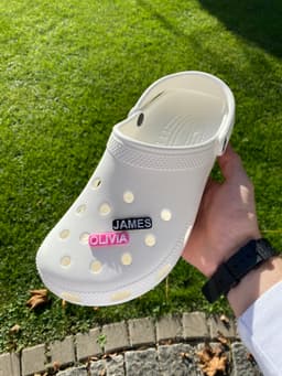 Custom croc charm with text 3d model