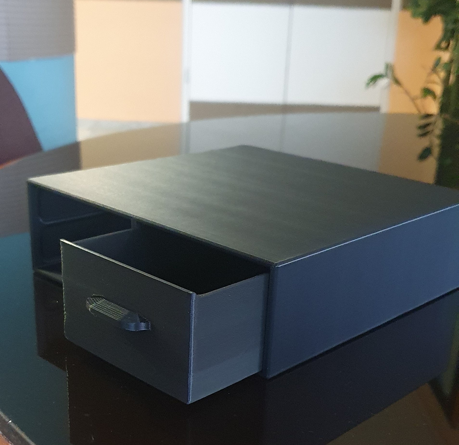 Monitor Riser Box 20x20x6cm with 2 Drawers 3d model