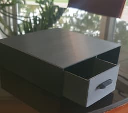 Monitor Riser Box 20x20x6cm with 2 Drawers 3d model