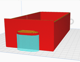 Monitor Riser Box 20x20x6cm with 2 Drawers 3d model
