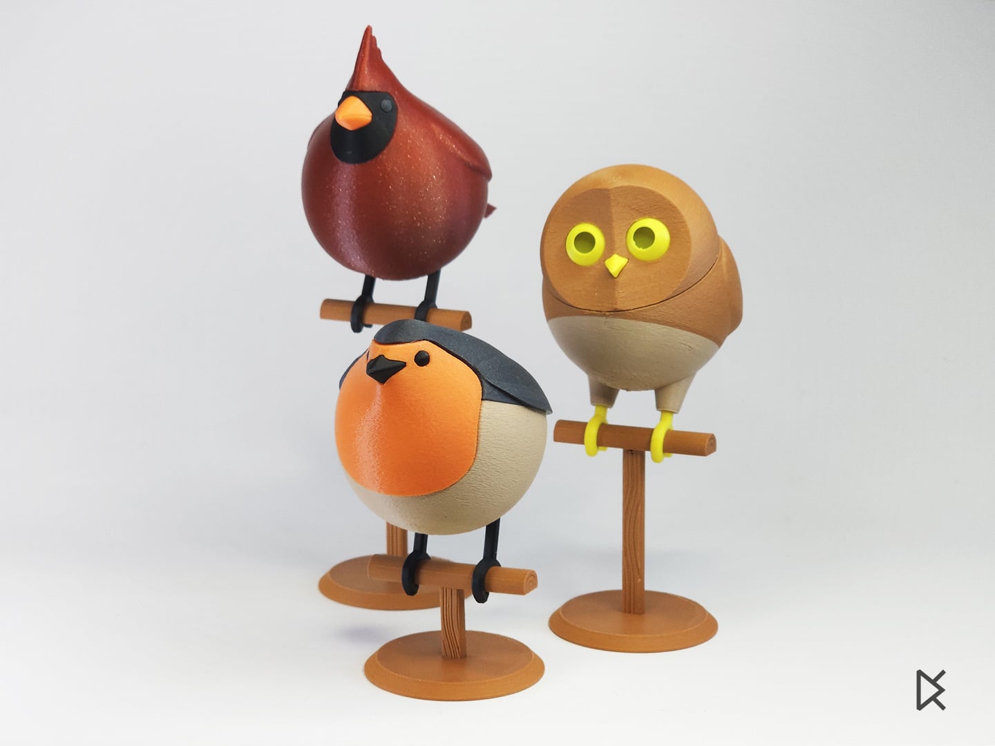 Perch Set for Fluffy Birds 3d model
