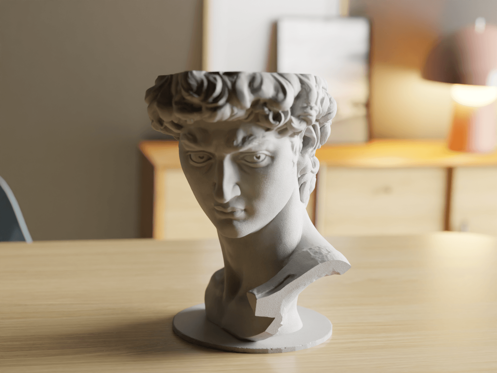 David by Michelangelo Vase 3d model