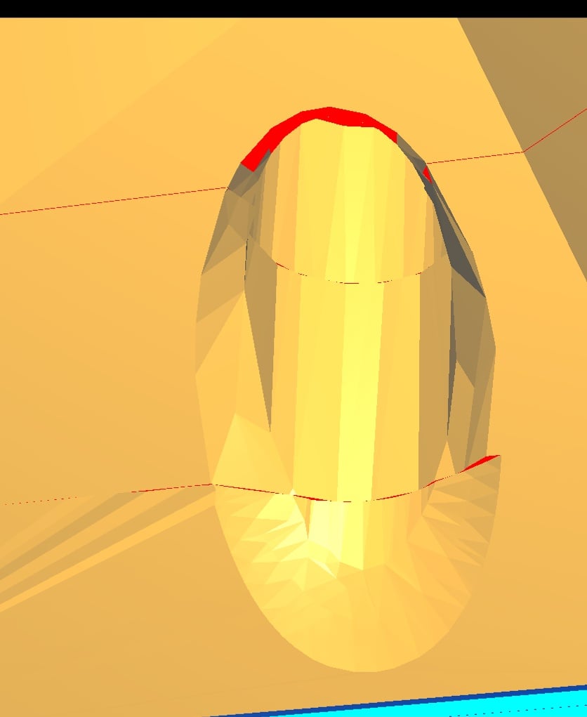Significant issues with the mesh, in the screw hole and also horizontally