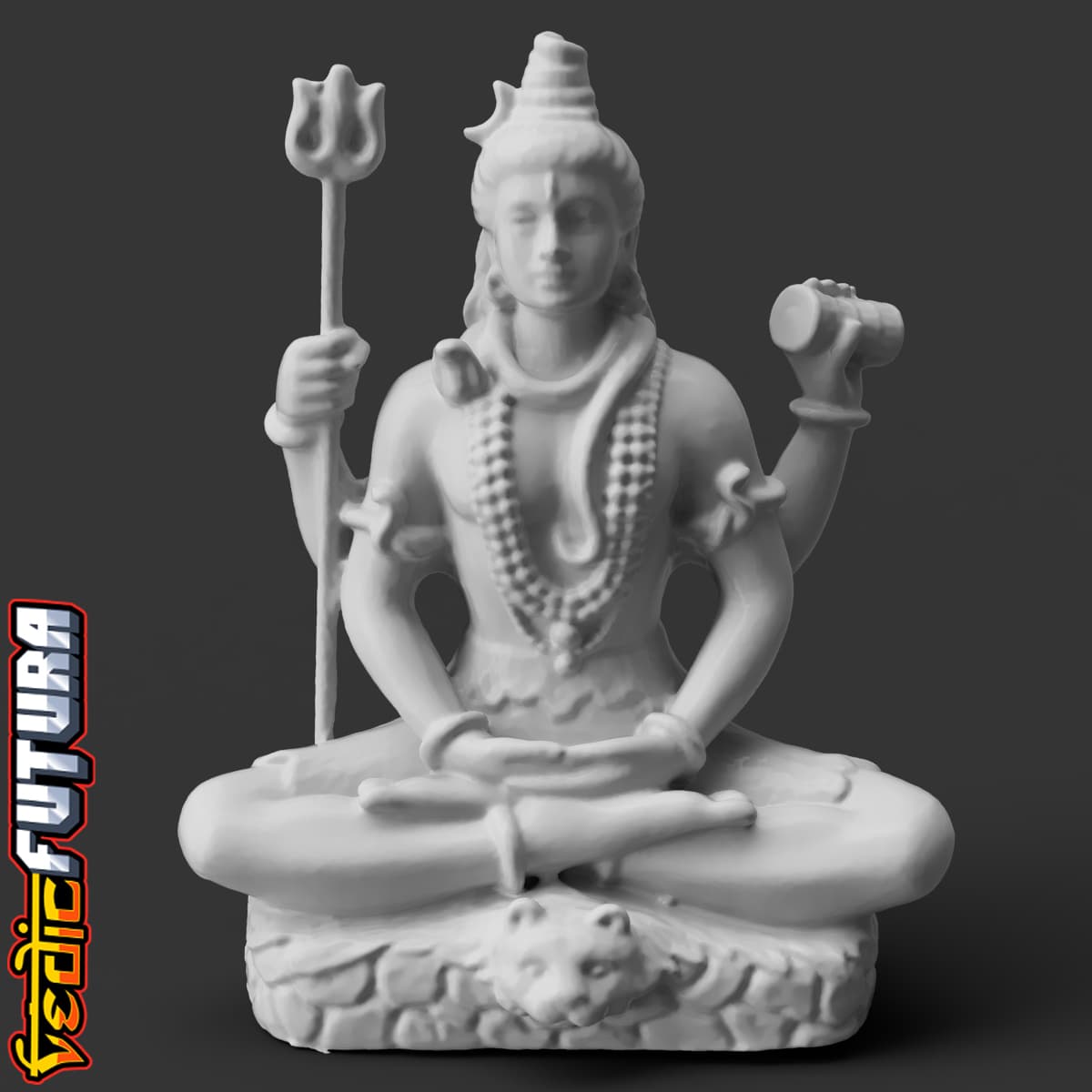 Shiva in Meditation on Tiger Skin 3d model