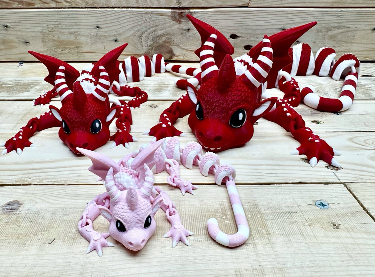 Candy Cane Dragon 3d model
