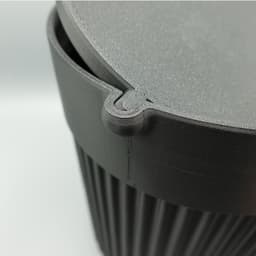 Trash can with swing lid 3d model