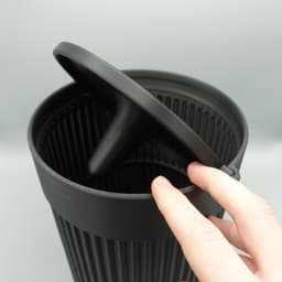 Trash can with swing lid 3d model