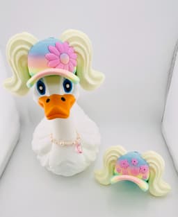 Hats with Hair Goose Gear for Porch Goose 3d model