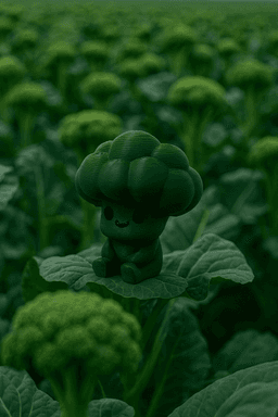 Broccoli fruit & veggie buddy 3d model