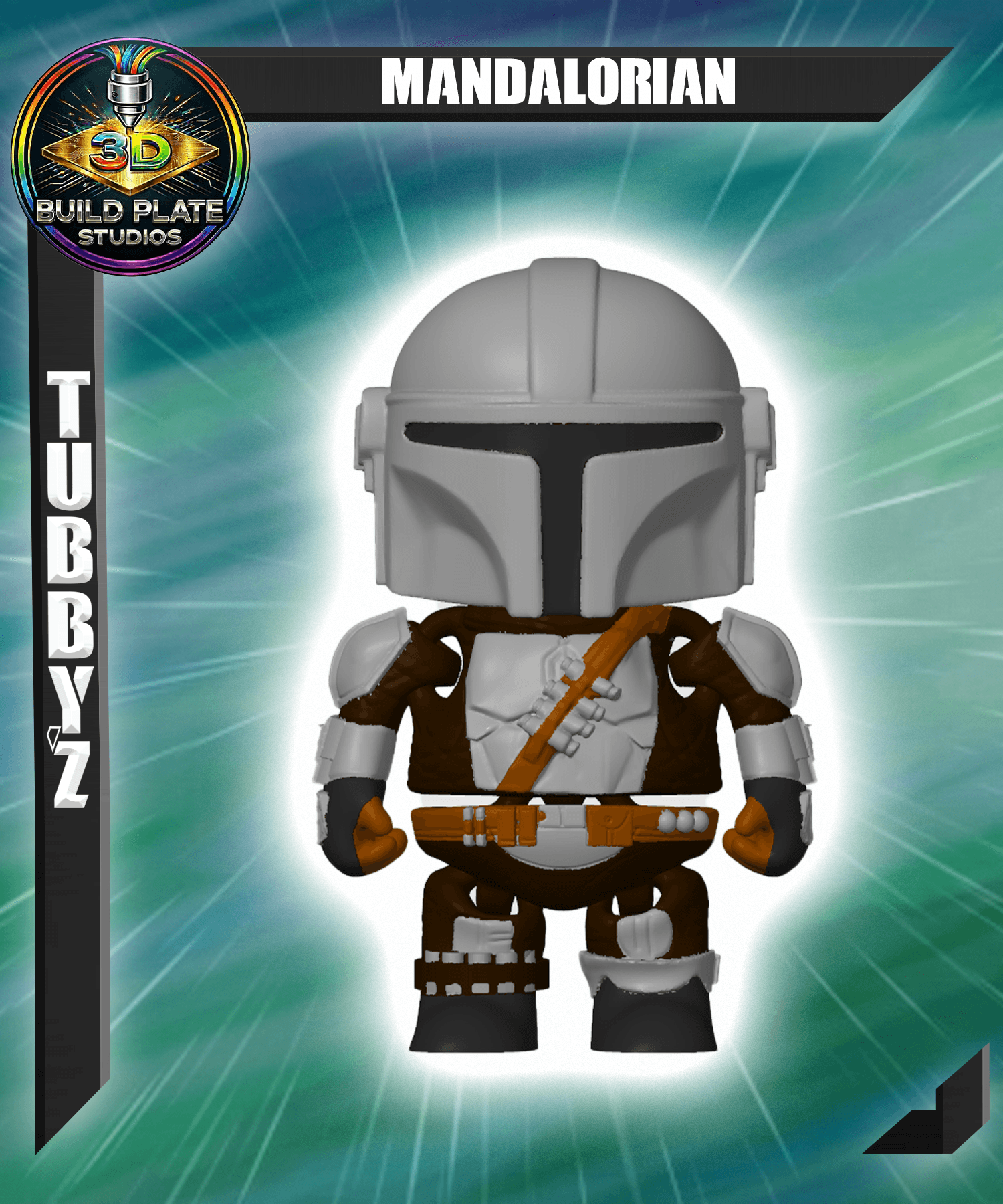 STAR WARS Mandalorian Multicolor Flexi Print-In-Place 3d model