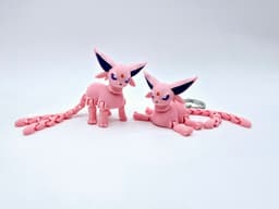 Flexi Espeon Pocket Pet Keychain 3d model