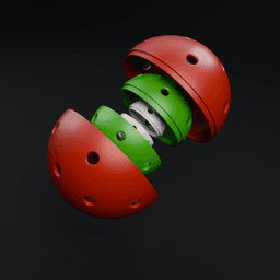Perforated concentric balls 3d model