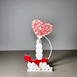 Rocking Hearts Desk Toy 3d model