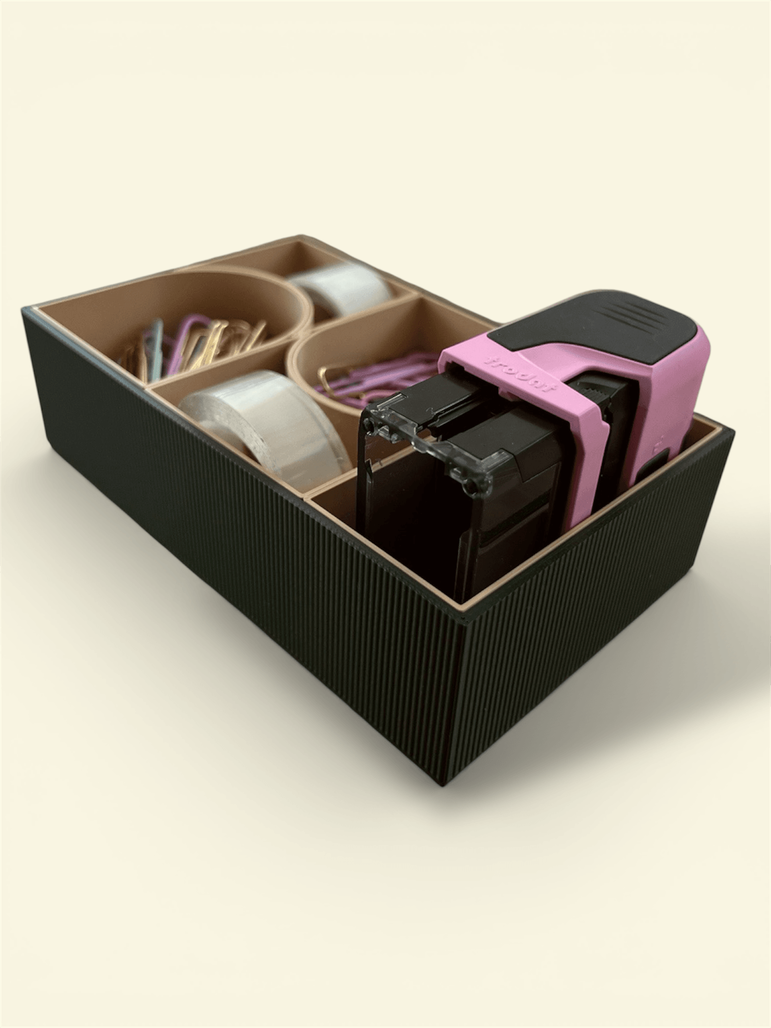 Modular Desk Organizer with Inserts- Minimalist Storage System 3d model