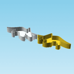 Dinosaur Icon 00C2, nestable box (v2) 3d model