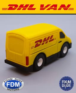 Fixum Dude Motors PIP DHL Delivery Van 3d model