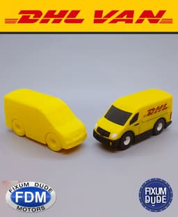 Fixum Dude Motors PIP DHL Delivery Van 3d model