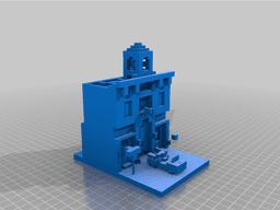 Minecraft Fire Station 3d model