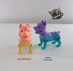 Cute Flexi American Bully 3d model