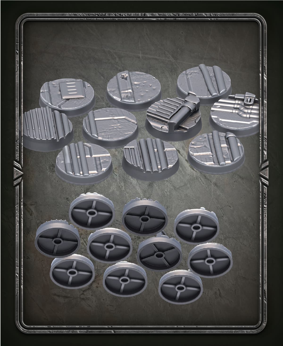 25mm Street Textured bases 3d model