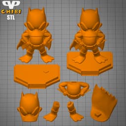 BatDuck Chibi STL for 3D Printing ChibiSTL 3DXM 3d model
