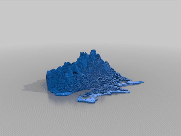 Minecraft Mountain Island VII 3d model