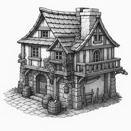 House_4_Medieval_Fantasy_Building_WorkShop3D 3d model