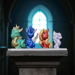Chibi Dragon Fridge Magnet 3d model