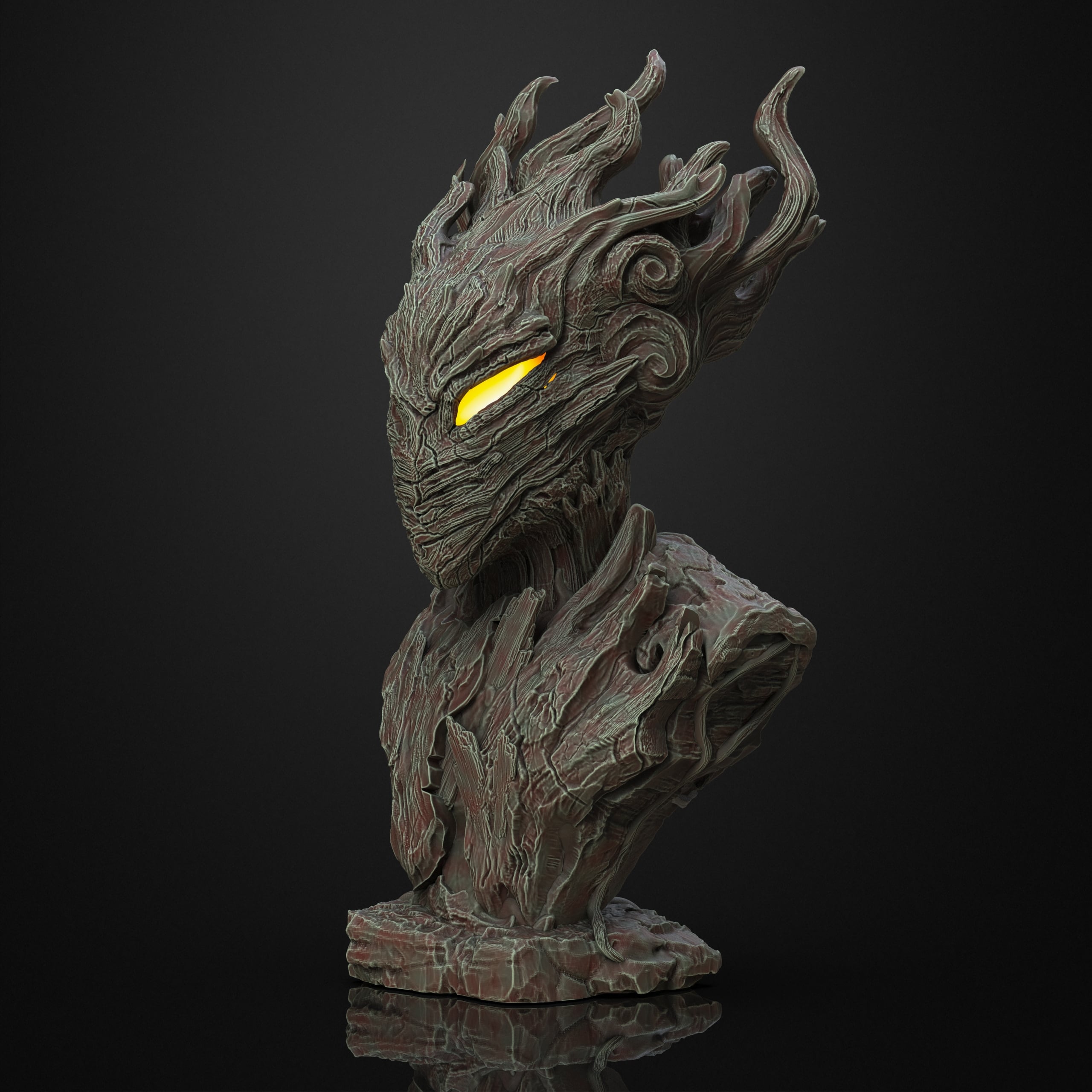 Dark Dryad Bust (Pre-Supported) 3d model