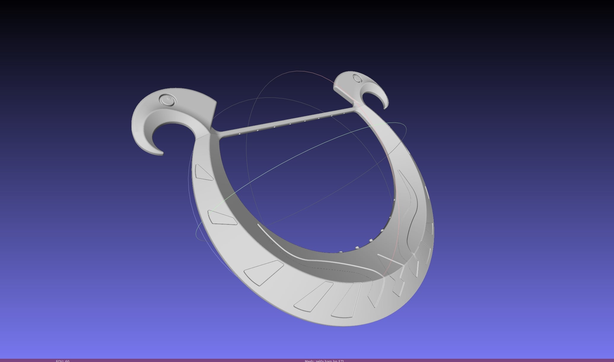 Zelda Goddess Harp 3d model