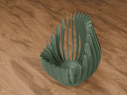 32 Piece Flower Flame Candle 3d model