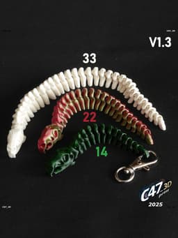 Flexi Capybara Skeleton Snake 3d model