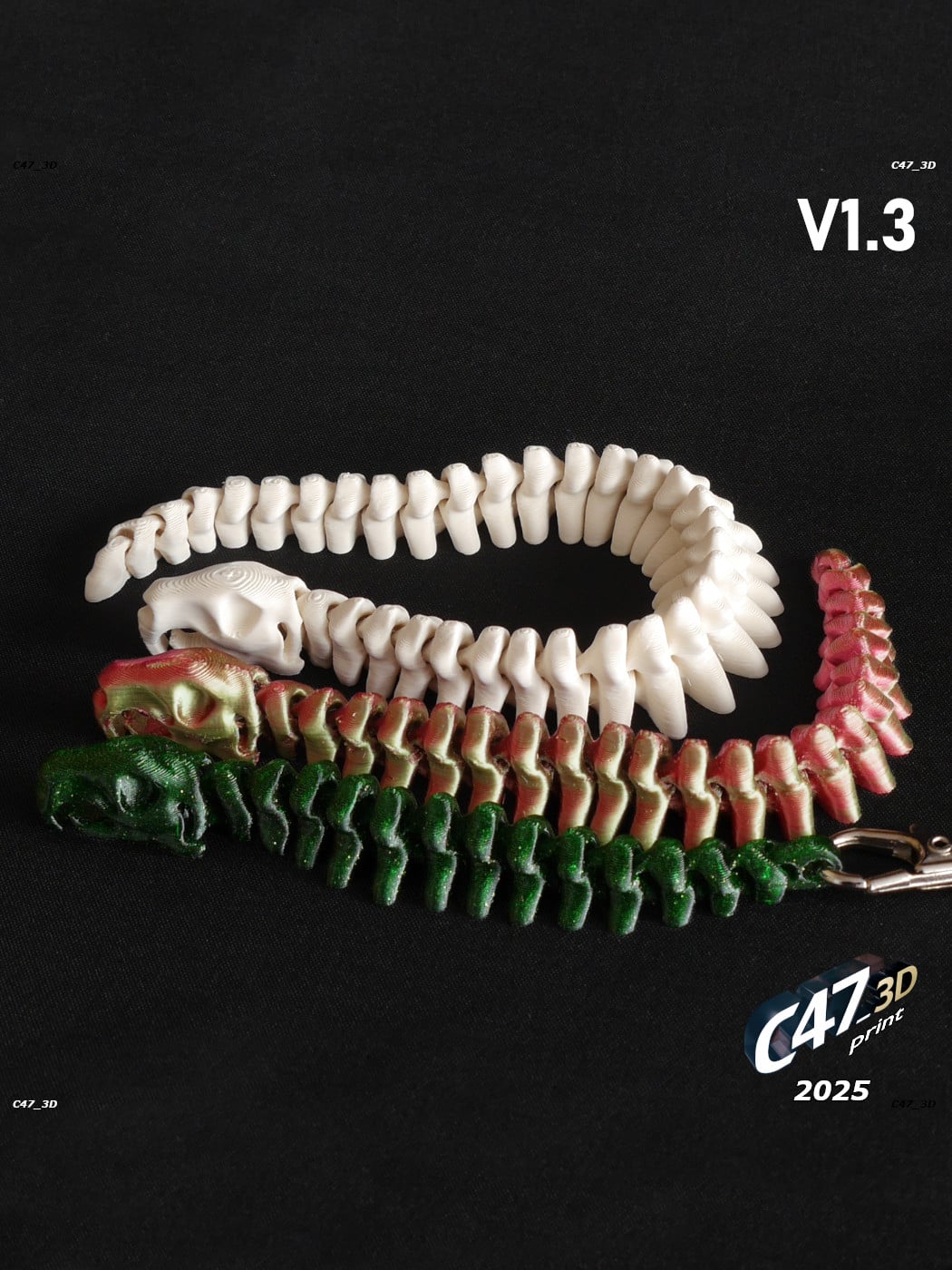 Flexi Capybara Skeleton Snake 3d model
