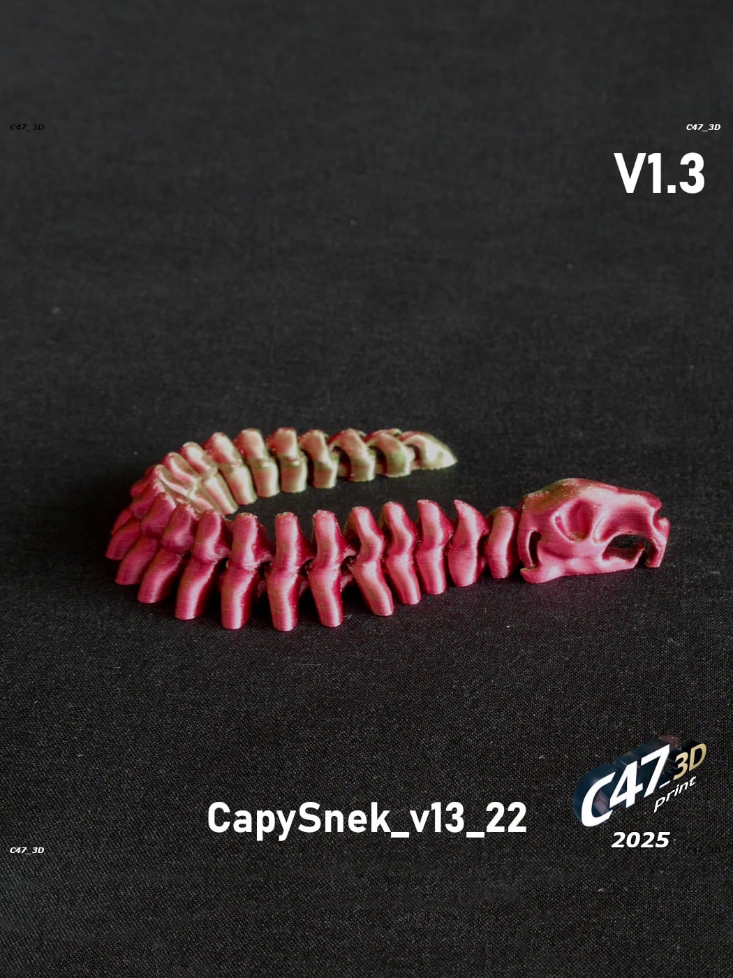 Flexi Capybara Skeleton Snake 3d model