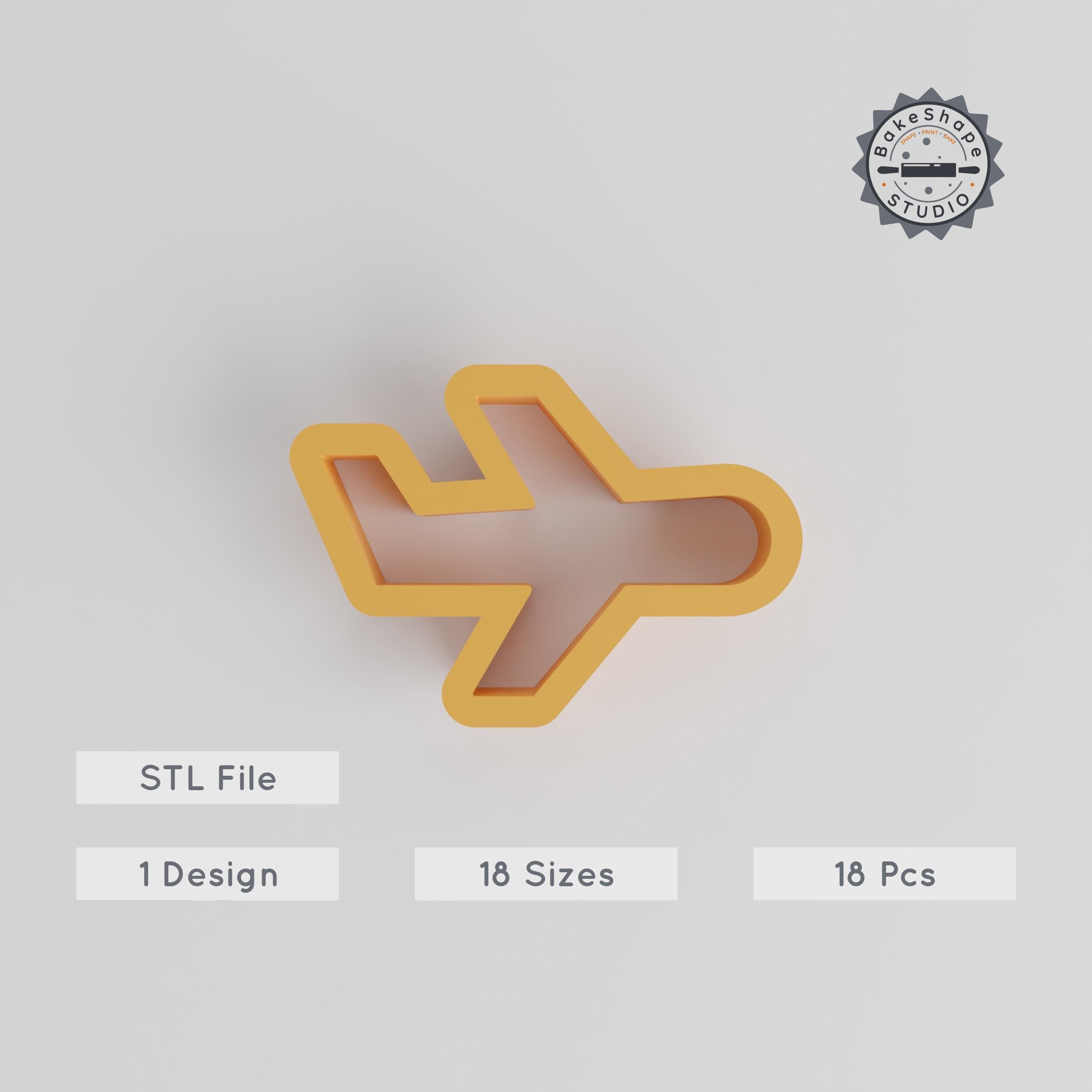 Plane Shape Cutter Set, 18 Sizes, Perfect for Cookies, Fondant & Clay, Transport & Aviation Theme, Aircraft Jet Mold Collection PRODUCT_3629 3d model