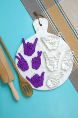 Hand Signs Cookie Cutter Set 3d model