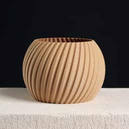 Sphere Planter Striped, Vase Mode, Slimprint 3d model