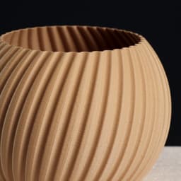 Sphere Planter Striped, Vase Mode, Slimprint 3d model