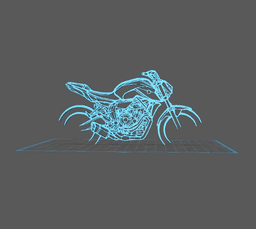 Yamaha - MT 07 Wallart 3d model
