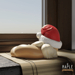 Sleeping Christmas Eevee - Pokemon 3d model