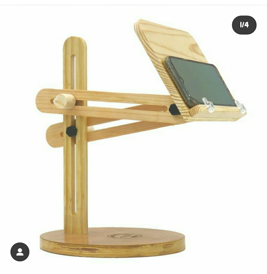 Wood Mobile Stand 3d model